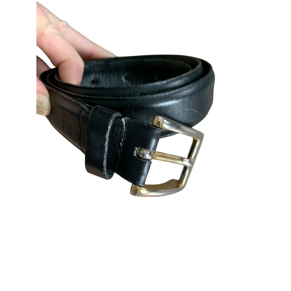 Calvin Klein Kalian Belt Calfskin Black Belt Size S - C6
